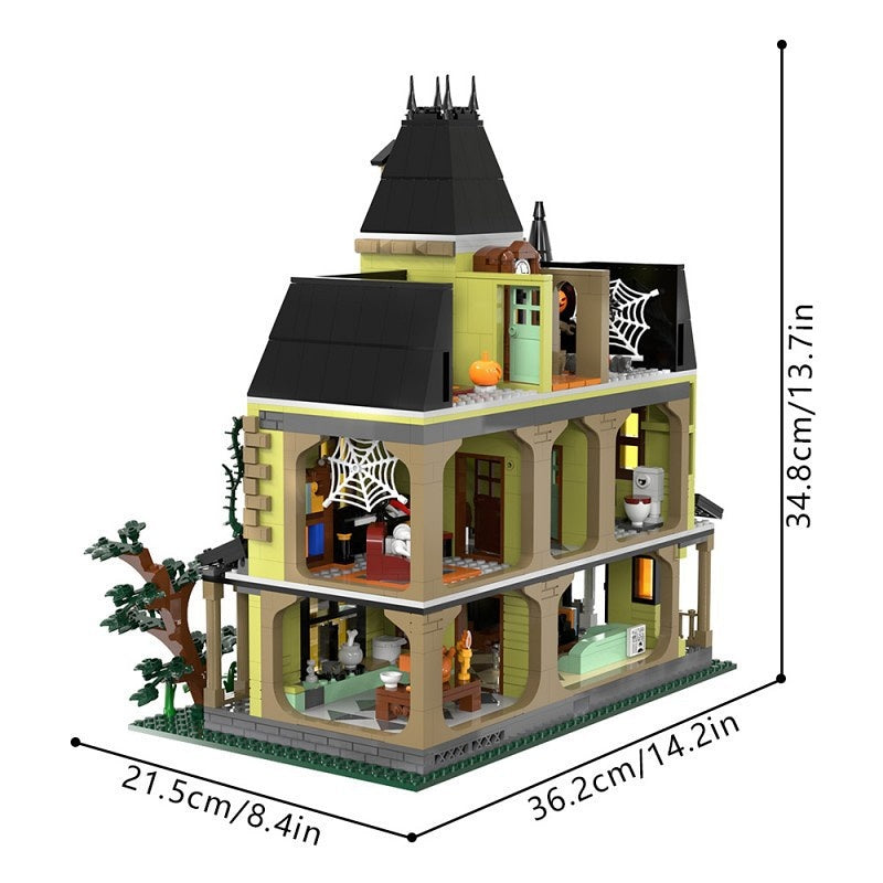Gothic Haunted Manor MOC Building Kit | Theme Park Ghost House Model - 4