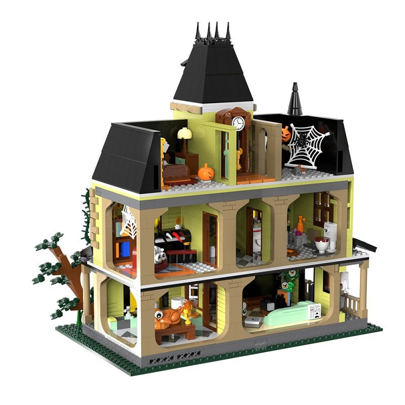 Gothic Haunted Manor MOC Building Kit | Theme Park Ghost House Model - 7