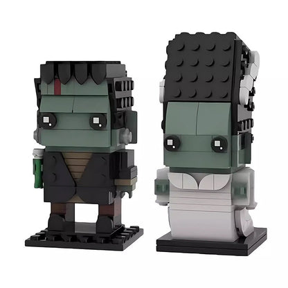 Gothic Lab Monster and Bride Bundle Horror BrickHeadz Building Kit | LEGO-Compatible MOC - 1