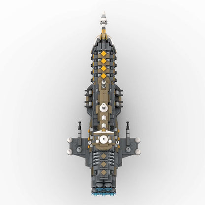 Gothic Space Cruiser Building Kit | LEGO-Compatible Grimdark MOC - 3