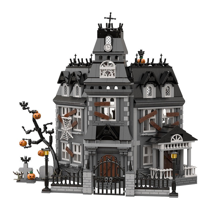 Gothic Victorian Mansion MOC Building Kit | Haunted Architecture Model - 1