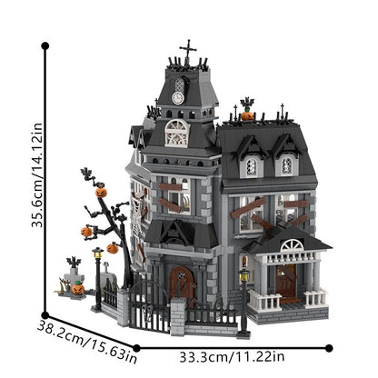 Gothic Victorian Mansion MOC Building Kit | Haunted Architecture Model - 4