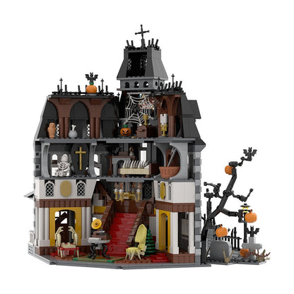 Gothic Victorian Mansion MOC Building Kit | Haunted Architecture Model - 5
