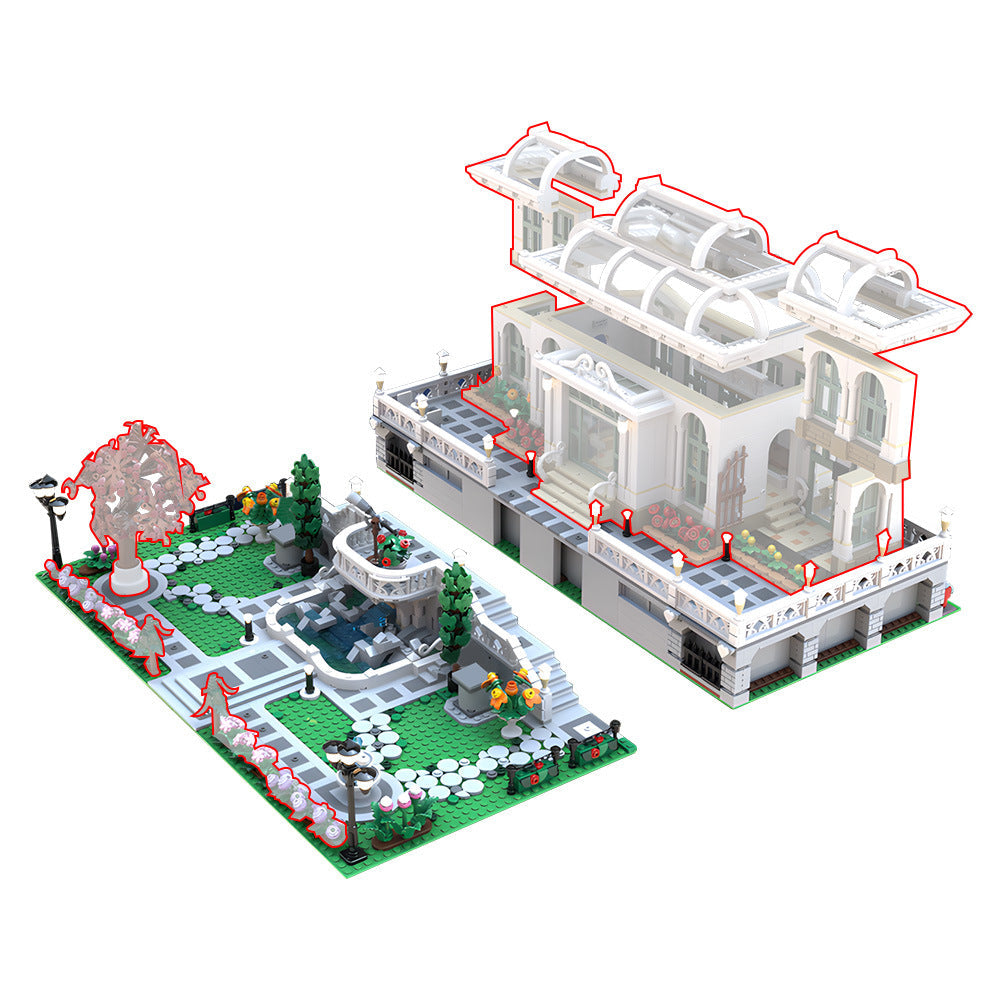 Grand Botanic Palace Garden Building Kit | LEGO-Compatible MOC - 3