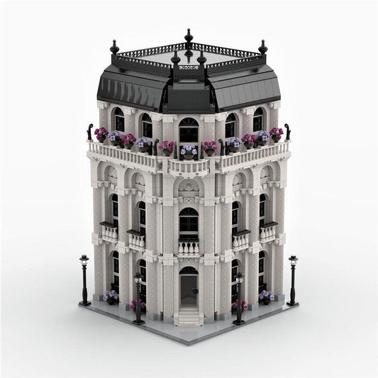 Grand Corner Residence MOC Modular Architecture Building Kit - 1