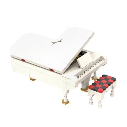 grand piano white building kit | moc-141786 - 1