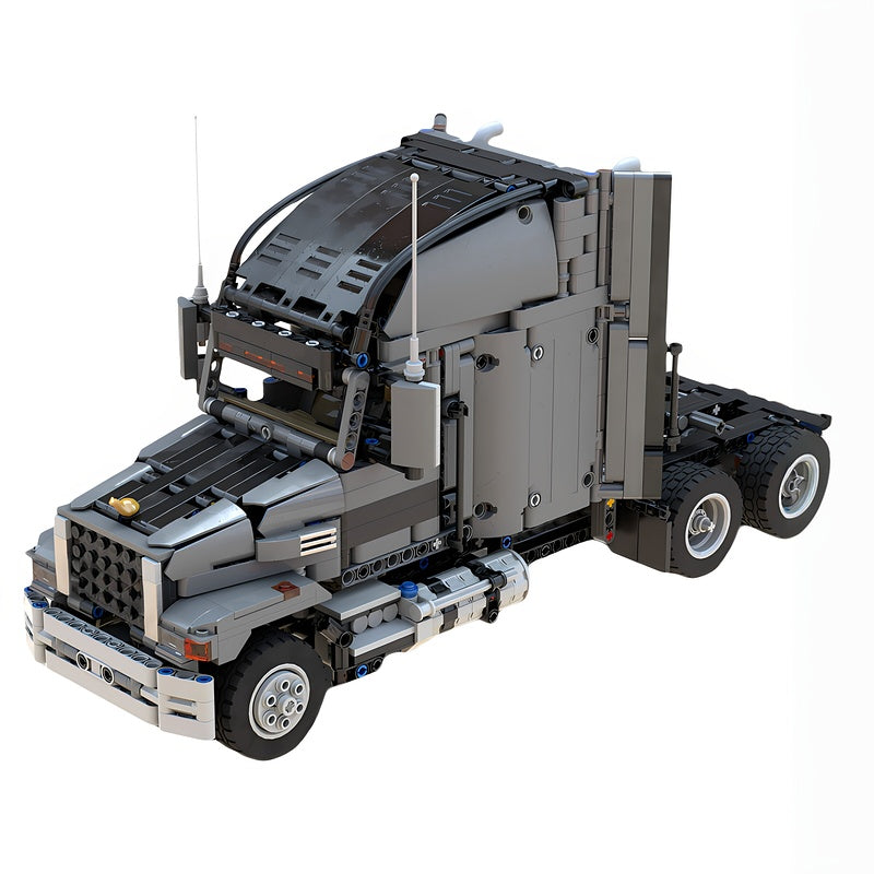 Gray Set-Forward 6x4 Highway Tractor Truck MOC Building Kit - 2