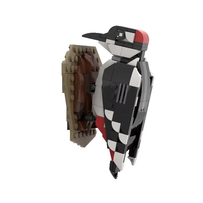 Great Spotted Woodpecker Building Kit | LEGO-Compatible MOC - 1