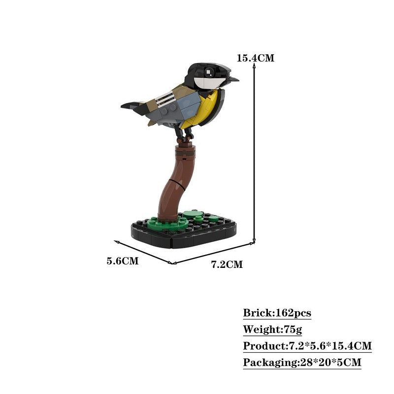 Great Tit Bird MOC Building Kit - 2
