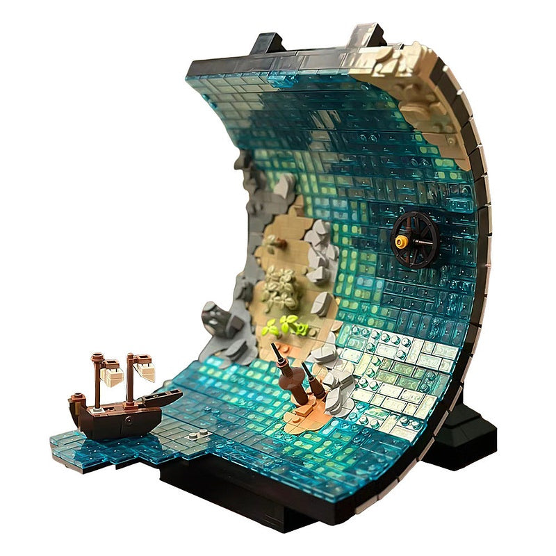 Great Wave MOC Building Kit | Japanese Wave Art Display Model - 1