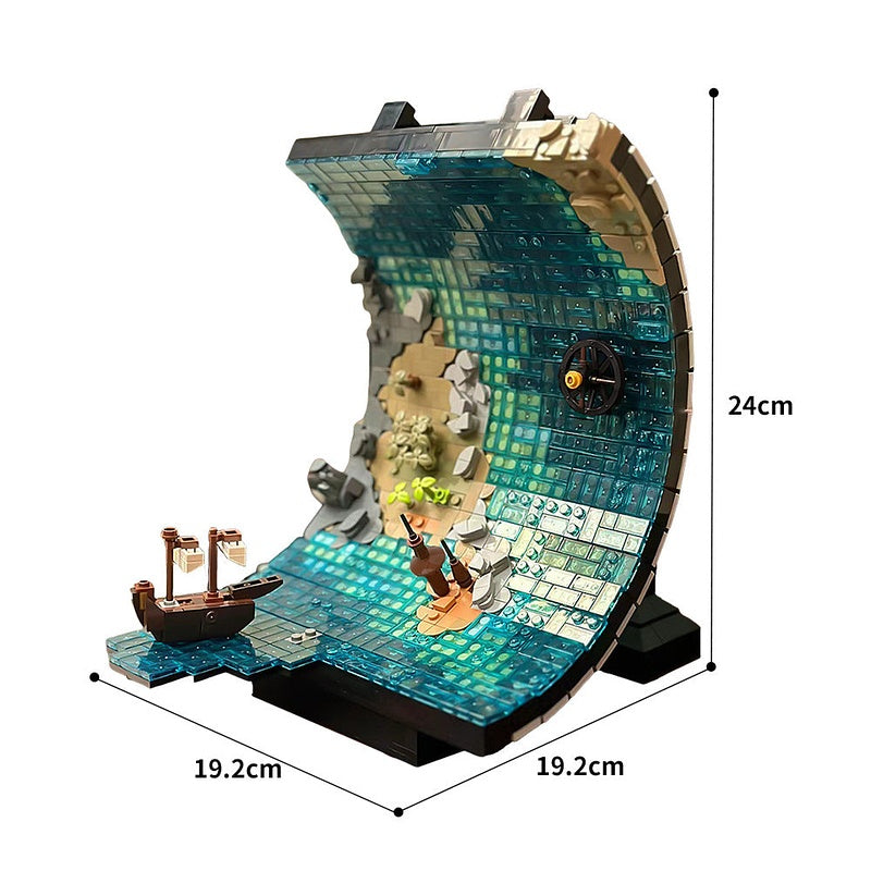 Great Wave MOC Building Kit | Japanese Wave Art Display Model - 4