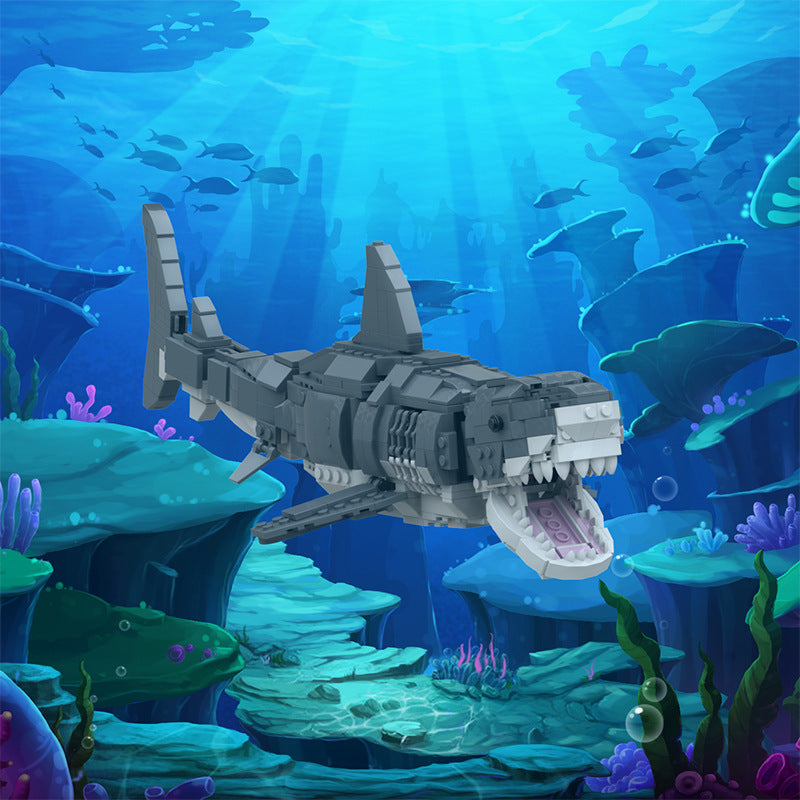 Great White Shark Building Kit | 1:11 Scale | LEGO-Compatible MOC - 3