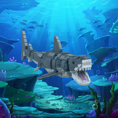 Great White Shark Building Kit | 1:11 Scale | LEGO-Compatible MOC - 3