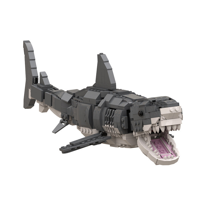 Great White Shark Building Kit | 1:11 Scale | LEGO-Compatible MOC - 4