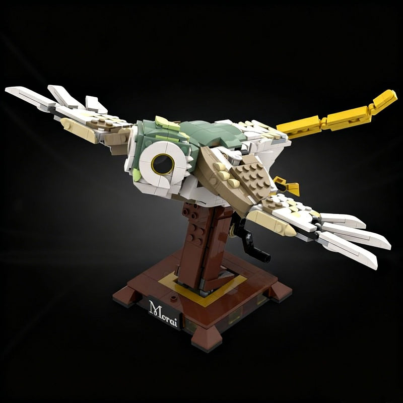 Green-Crested Fantasy Bird MOC Building Kit | Winged Display Sculpture - 1
