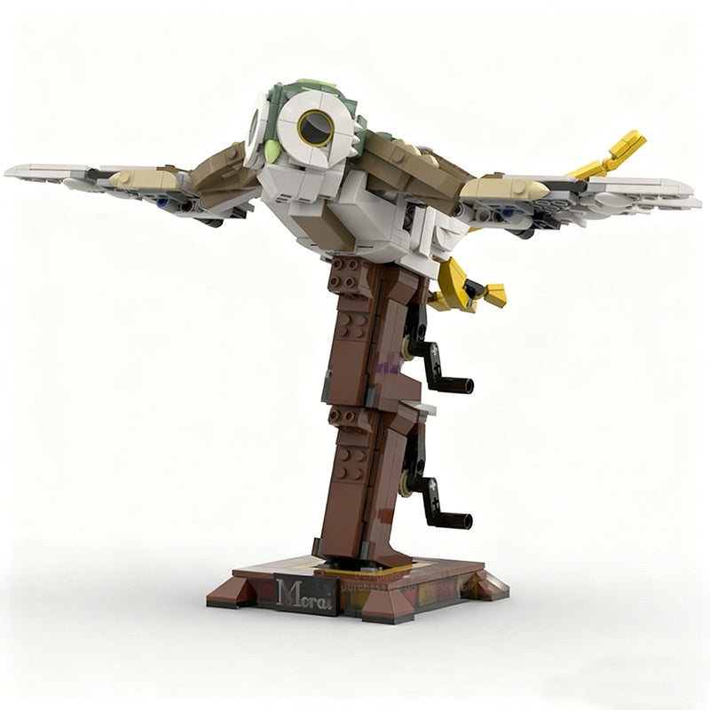 Green-Crested Fantasy Bird MOC Building Kit | Winged Display Sculpture - 2
