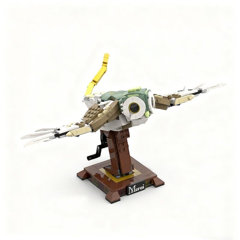 Green-Crested Fantasy Bird MOC Building Kit | Winged Display Sculpture - 3