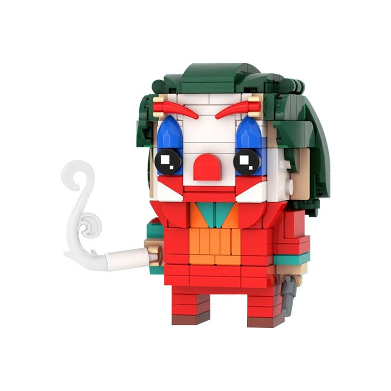 Green-Haired Clown Villain Cube Character MOC Building Kit - 1