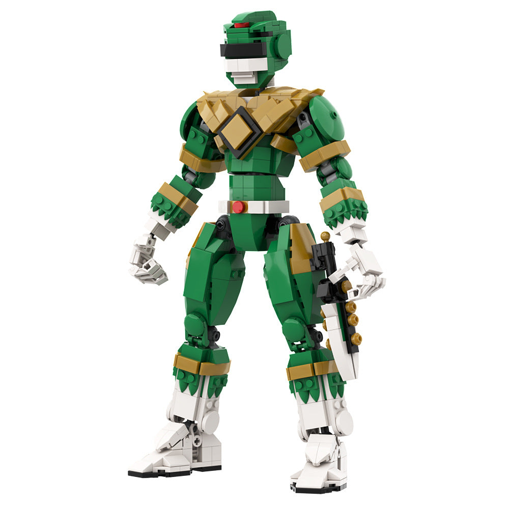 green ranger moc building set -  power rangers - 2
