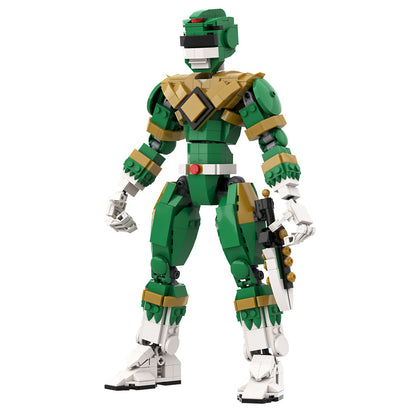 green ranger moc building set -  power rangers - 2
