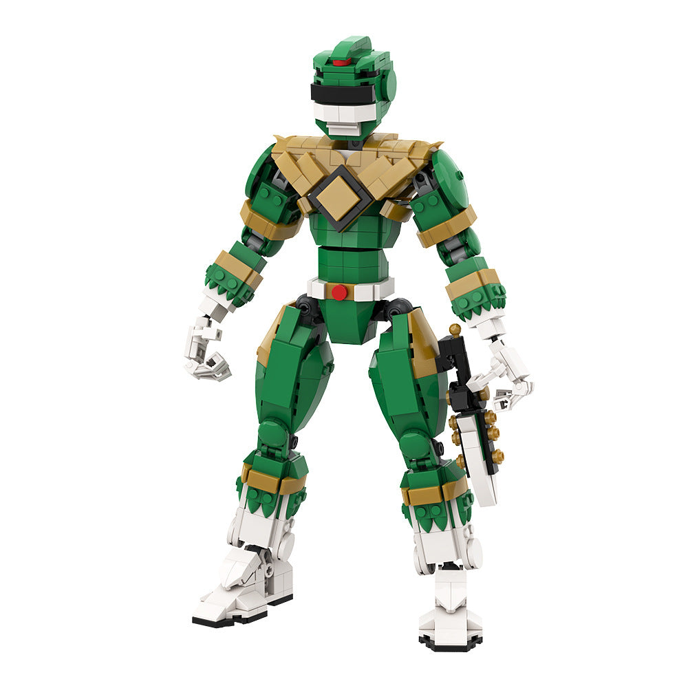 green ranger moc building set -  power rangers - 5