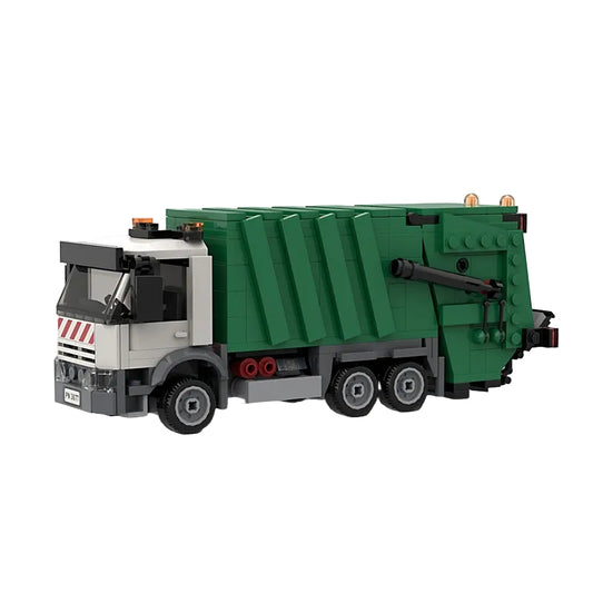 Green Rubbish Collection Lorry MOC Building Kit - 1
