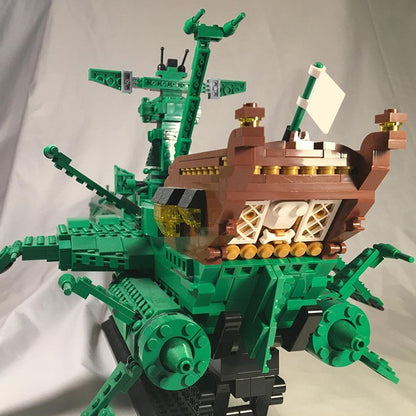 Green Space Battleship MOC Building Kit | Arcadia Inspired Ship Model - 1