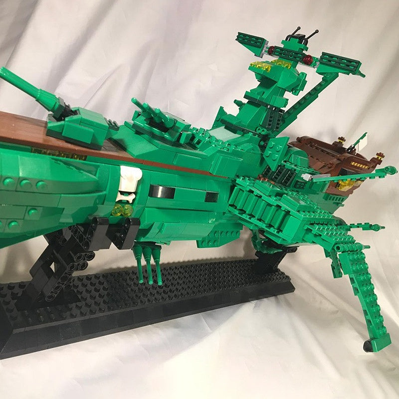 Green Space Battleship MOC Building Kit | Arcadia Inspired Ship Model - 2