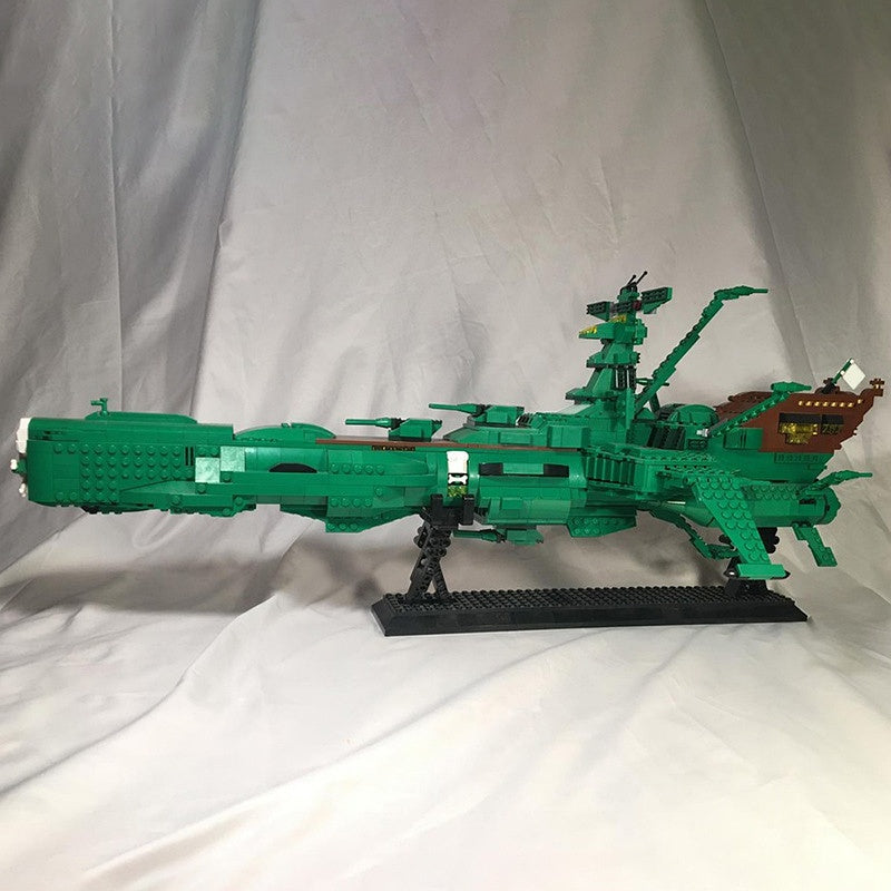 Green Space Battleship MOC Building Kit | Arcadia Inspired Ship Model - 3