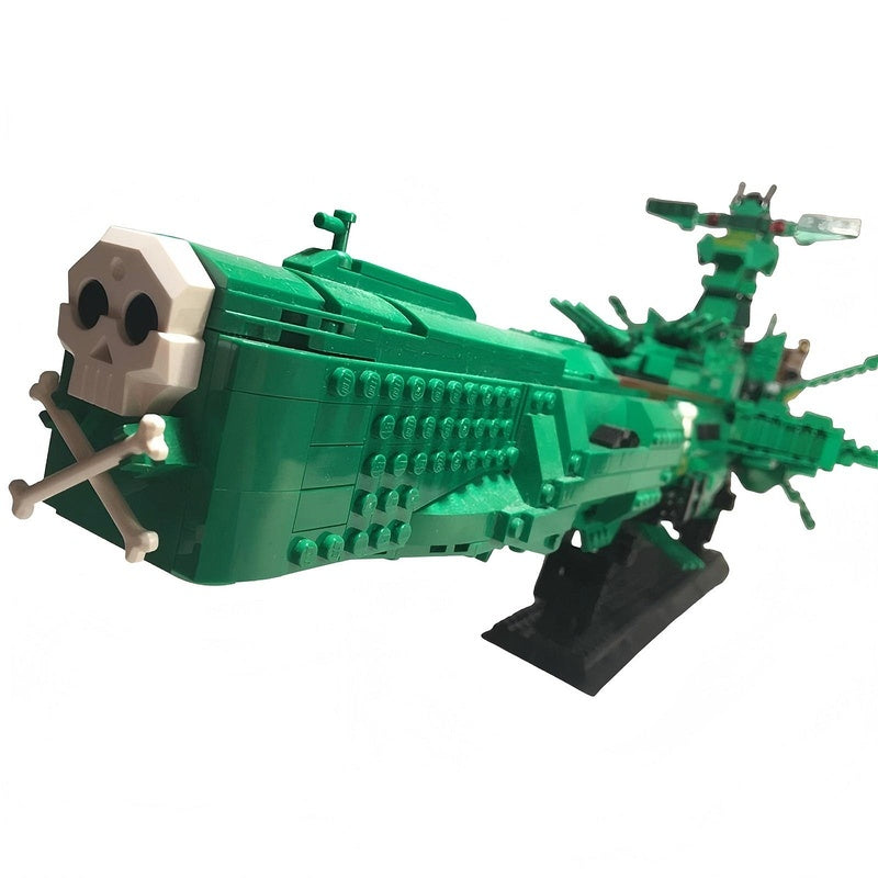 Green Space Battleship MOC Building Kit | Arcadia Inspired Ship Model - 5