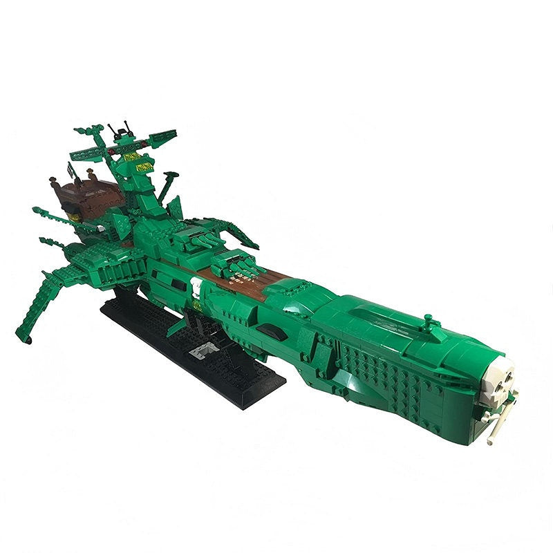 Green Space Battleship MOC Building Kit | Arcadia Inspired Ship Model - 6