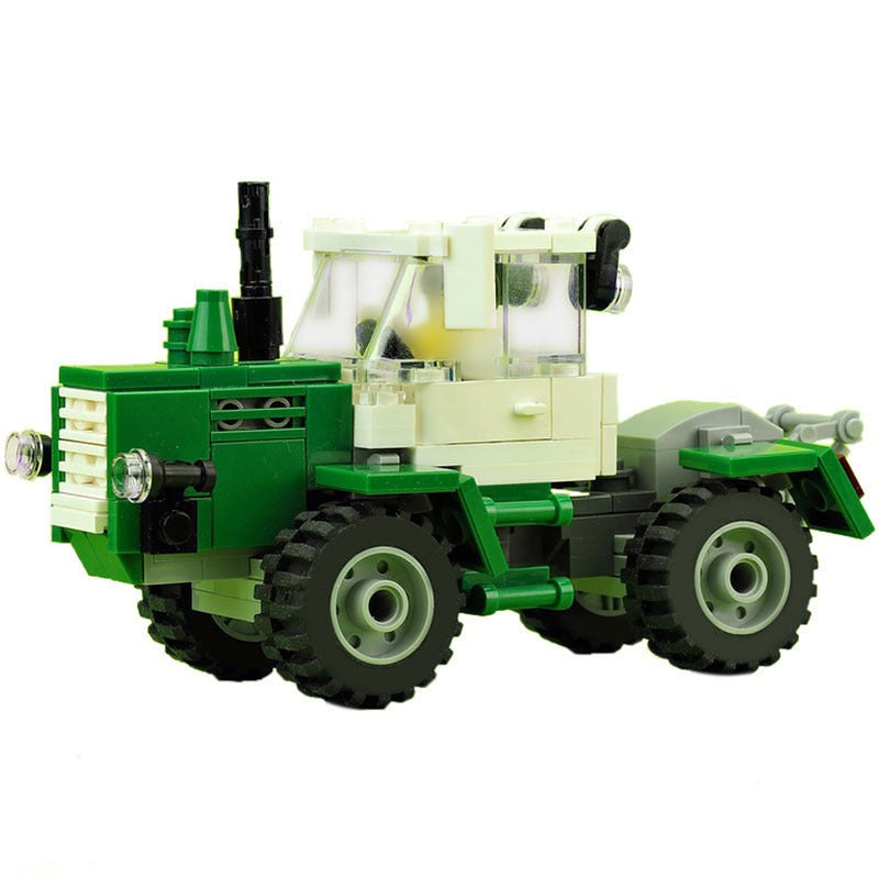 Green Tractor MOC Building Kit | Classic Farm Vehicle Model - 1