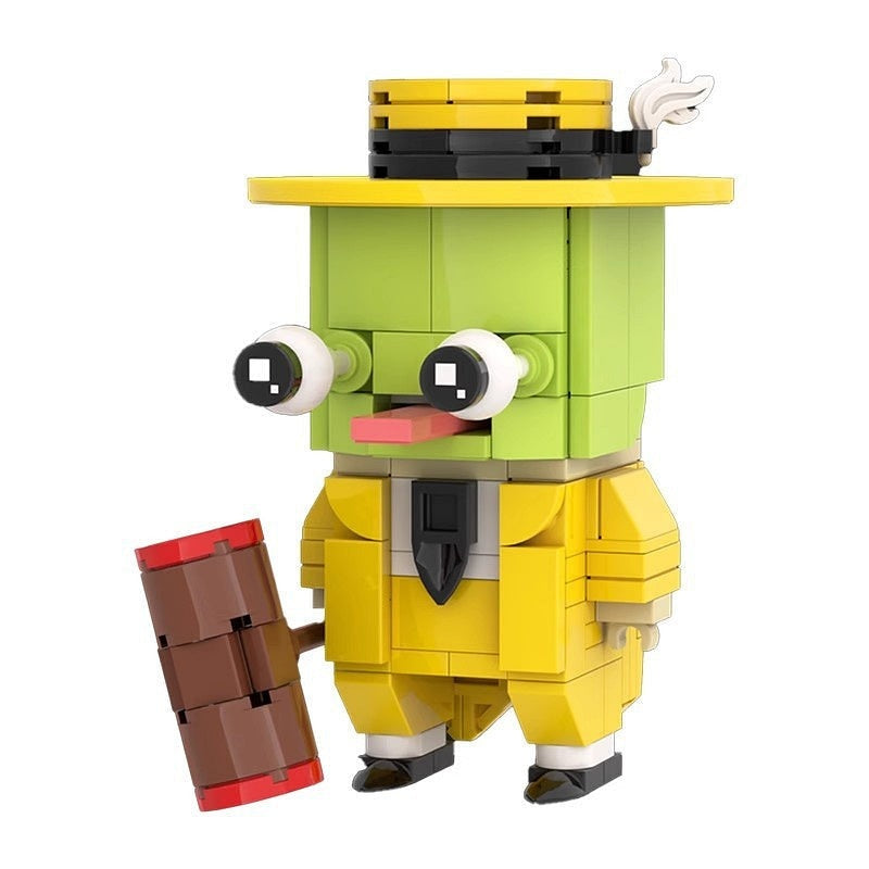 Green Trickster Mask Cube Character MOC Building Kit | Fantasy Figure - 4