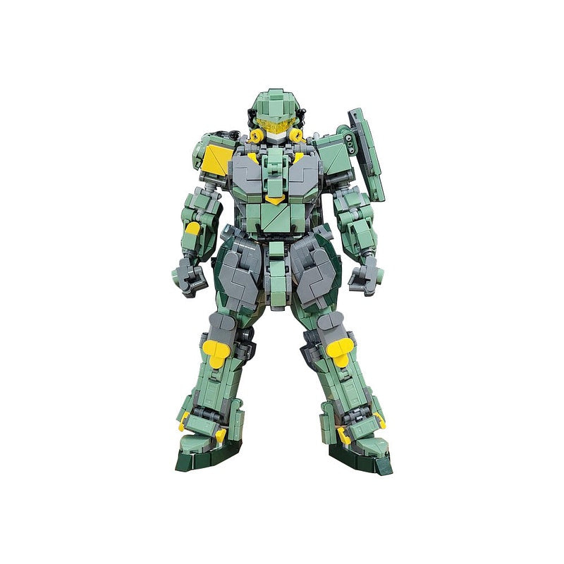 Green Type 2 Mech MOC Building Kit | Futuristic Robot Armor Model - 3
