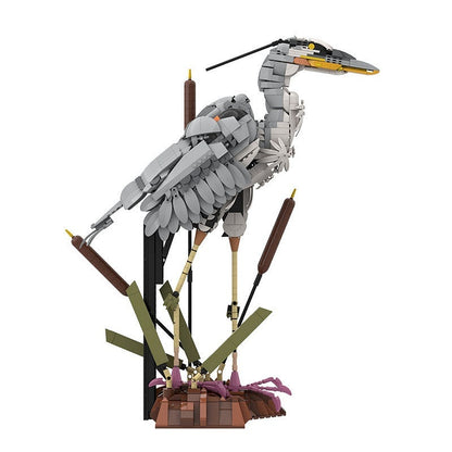 Grey Heron MOC Bird Building Kit | Wildlife Display Model Kit - 2