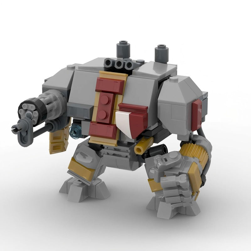 Grimdark Sacred Knight Armored Mech Walker Building Kit | LEGO-Compatible MOC - 1