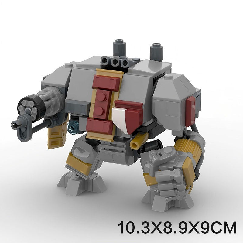 Grimdark Sacred Knight Armored Mech Walker Building Kit | LEGO-Compatible MOC - 4