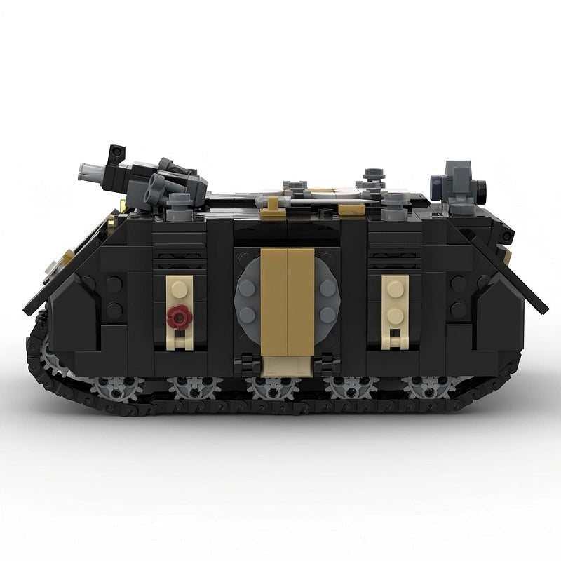 Grimdark Sci-Fi Armored APC Siege Carrier MOC Building Kit - 2