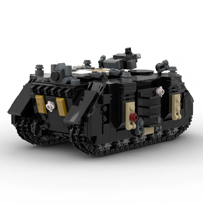 Grimdark Sci-Fi Armored APC Siege Carrier Vehicle Building Kit | LEGO-Compatible MOC - 3
