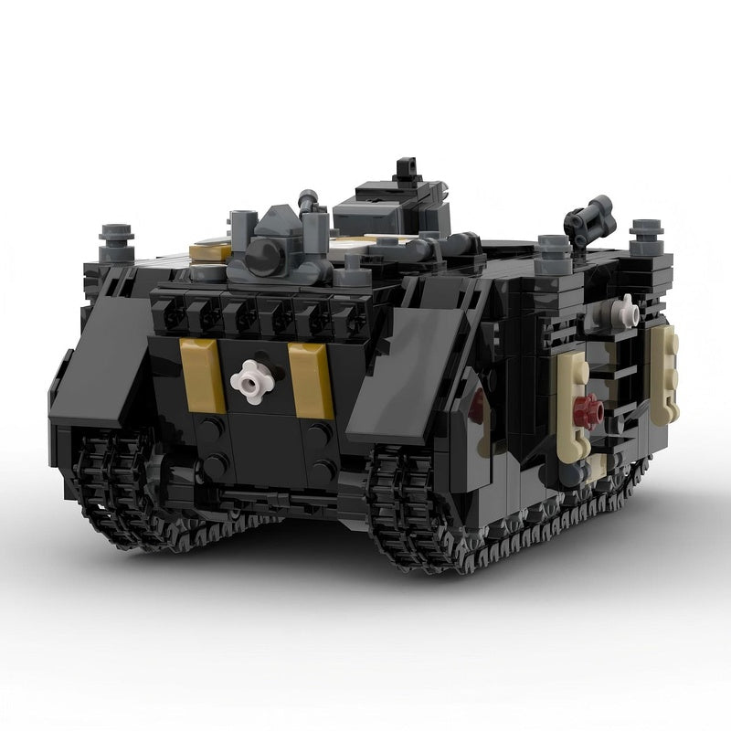 Grimdark Sci-Fi Armored APC Siege Carrier Vehicle Building Kit | LEGO-Compatible MOC - 4