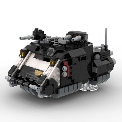 Grimdark Sci-Fi Heavy Hover Transport Tank Armored Troop Carrier Building Kit | LEGO-Compatible MOC - 1