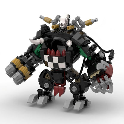 Grimdark Sci-Fi Orc Warlord Mecha Building Kit | LEGO-Compatible MOC - 2