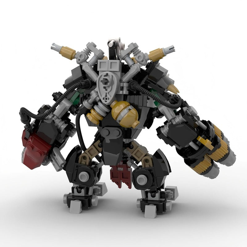 Grimdark Sci-Fi Orc Warlord Mecha Building Kit | LEGO-Compatible MOC - 3