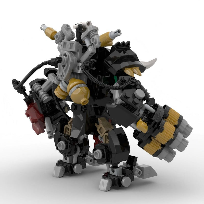 Grimdark Sci-Fi Orc Warlord Mecha Building Kit | LEGO-Compatible MOC - 4