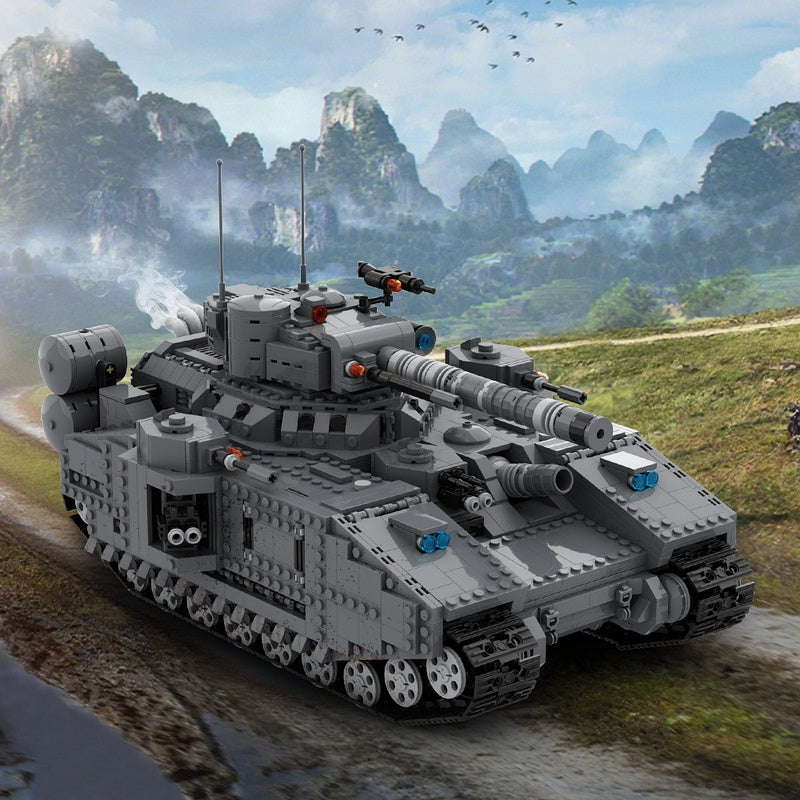 Grimdark Sci-Fi Super Heavy Battle Tank Building Kit | LEGO-Compatible MOC - 3