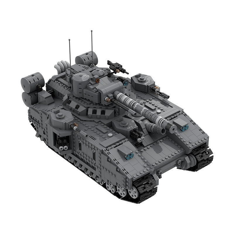 Grimdark Sci-Fi Super Heavy Battle Tank Building Kit | LEGO-Compatible MOC - 6