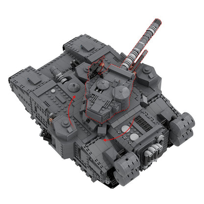 Grimdark Sci-Fi Super Heavy Battle Tank Building Kit | LEGO-Compatible MOC - 8