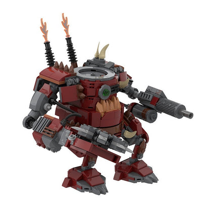 Grimdark Scrap Mech Walker MOC Building Kit | Heavy Robot Model - 1