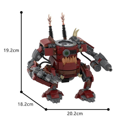 Grimdark Scrap Mech Walker MOC Building Kit | Heavy Robot Model - 3