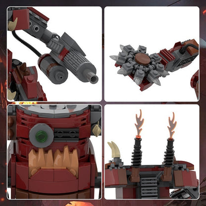 Grimdark Scrap Mech Walker MOC Building Kit | Heavy Robot Model - 6